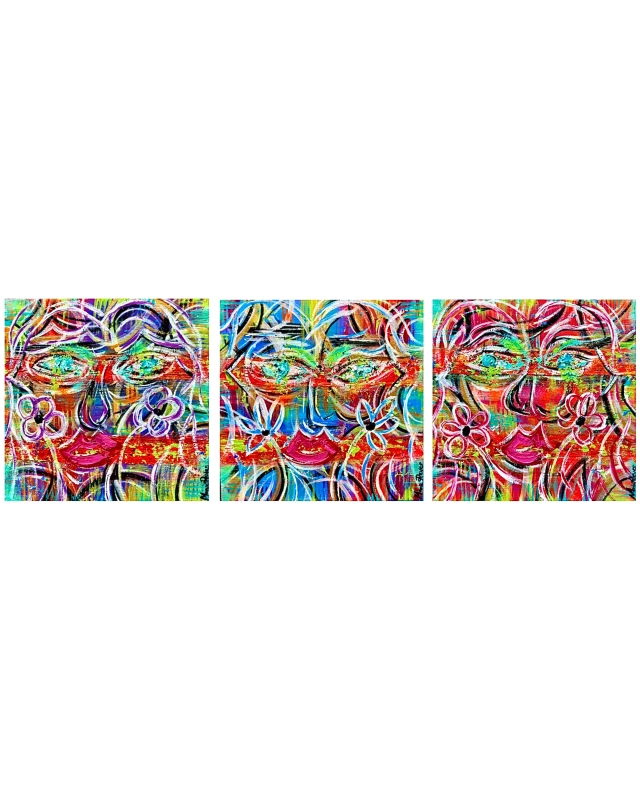 Chromatic (Triptych) by artist Monic Reyes